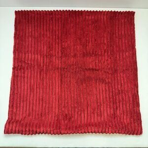 Red Ribbed Plush Throw Pillow Cover - Brand Unspecified